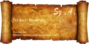 Szász András névjegykártya